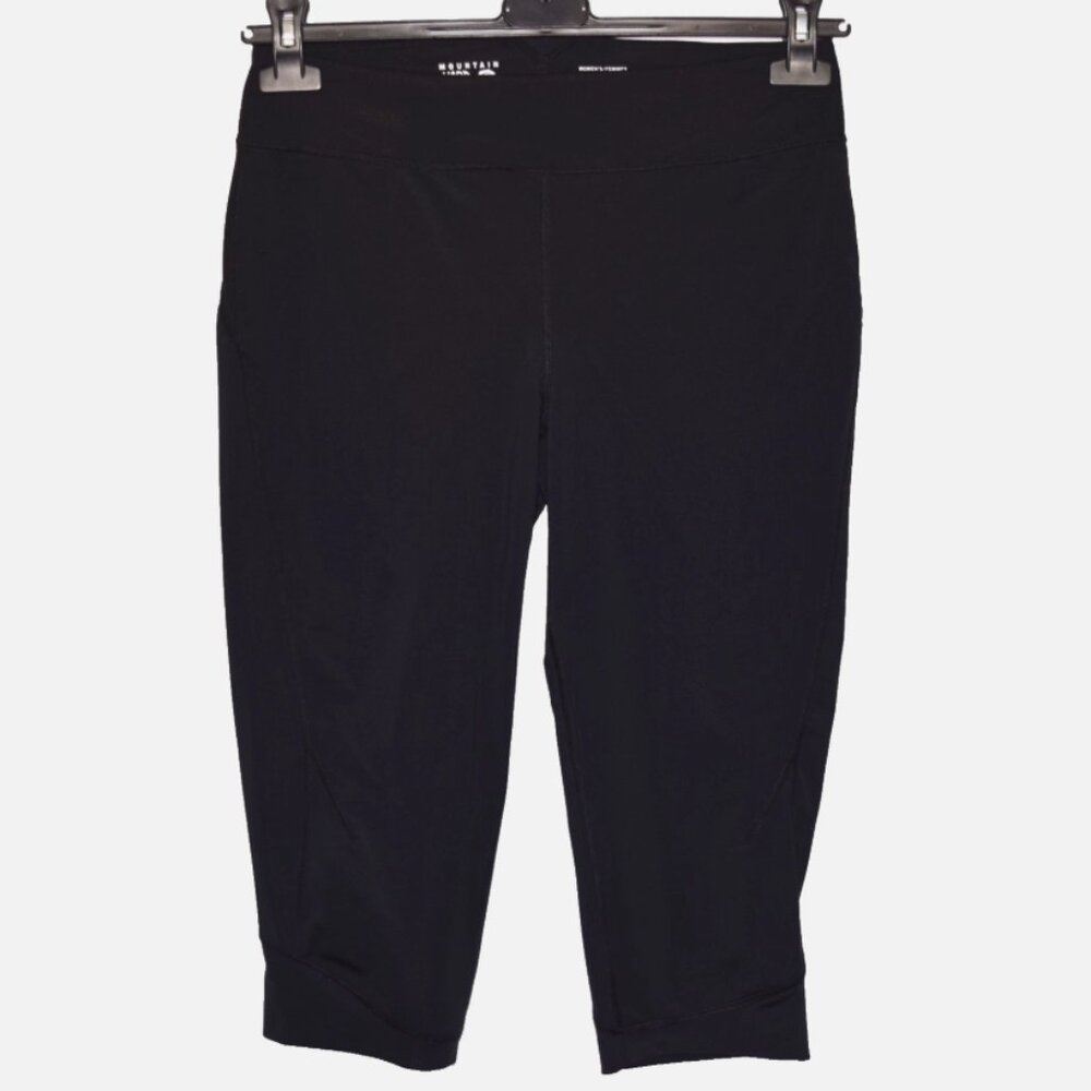 MOUNTAIN HARDWEAR Black Nylon Blend Elastic Waist Capri Pants Size M